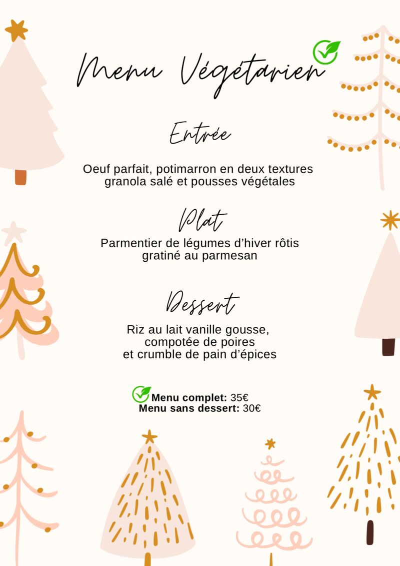 Menu fêtes VG 🌿