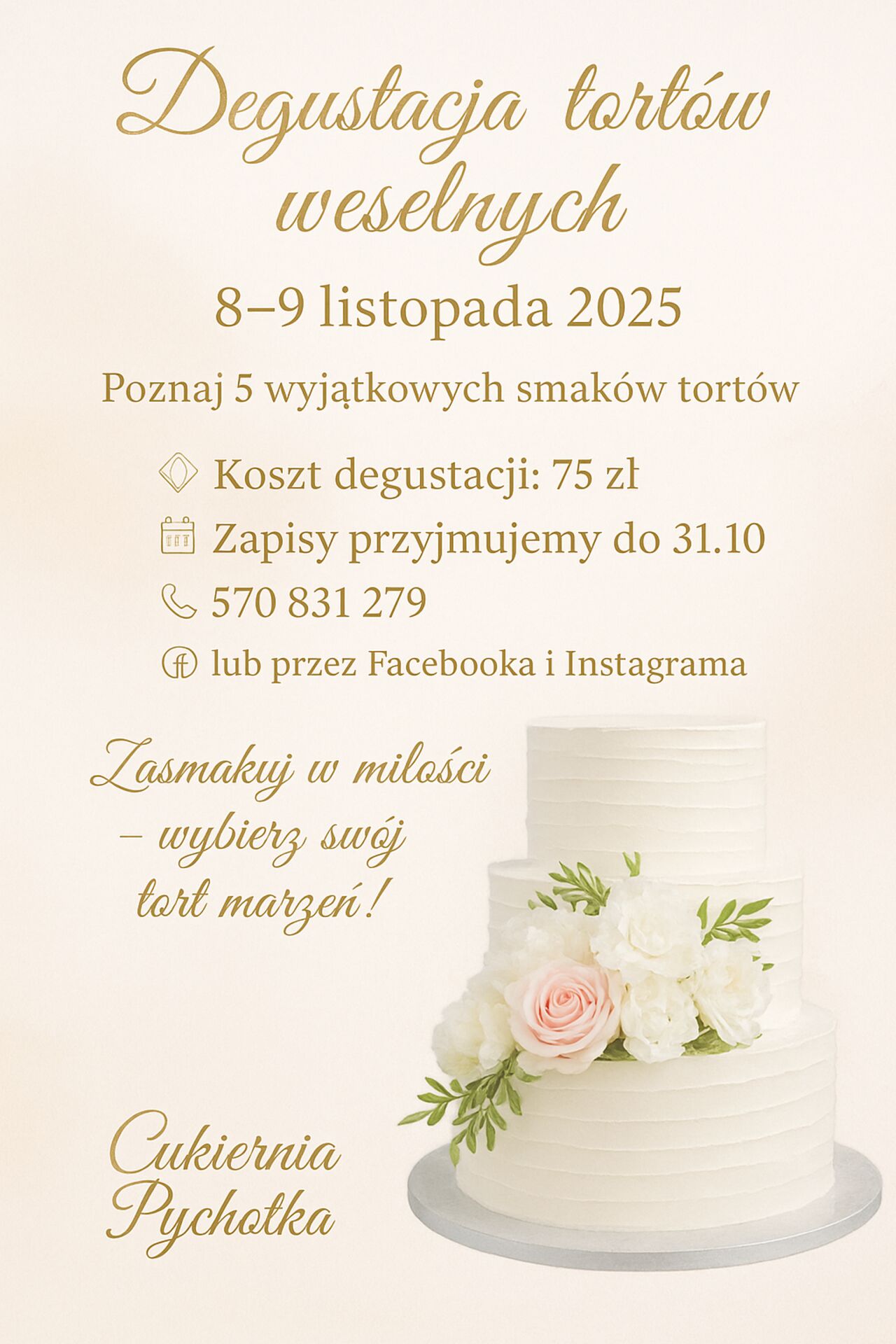 Degustacja tortów weselnych