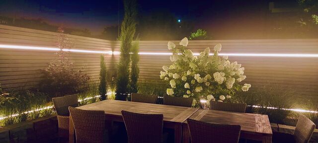 Eine besondere Stimmung am Abend auf der Terrasse 