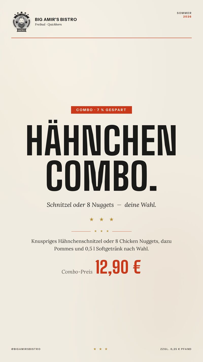 Hähnchen Menü