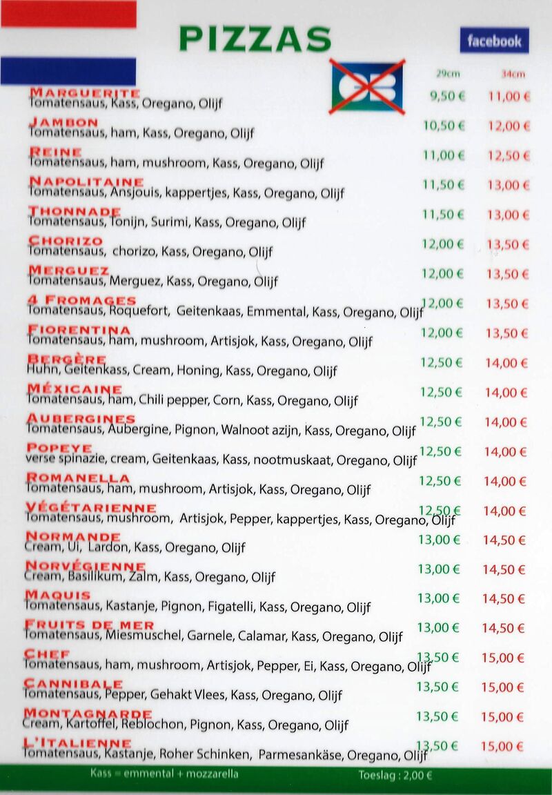 onze prijs in het Nederland