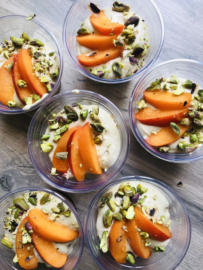 Verrine Pistache abricot