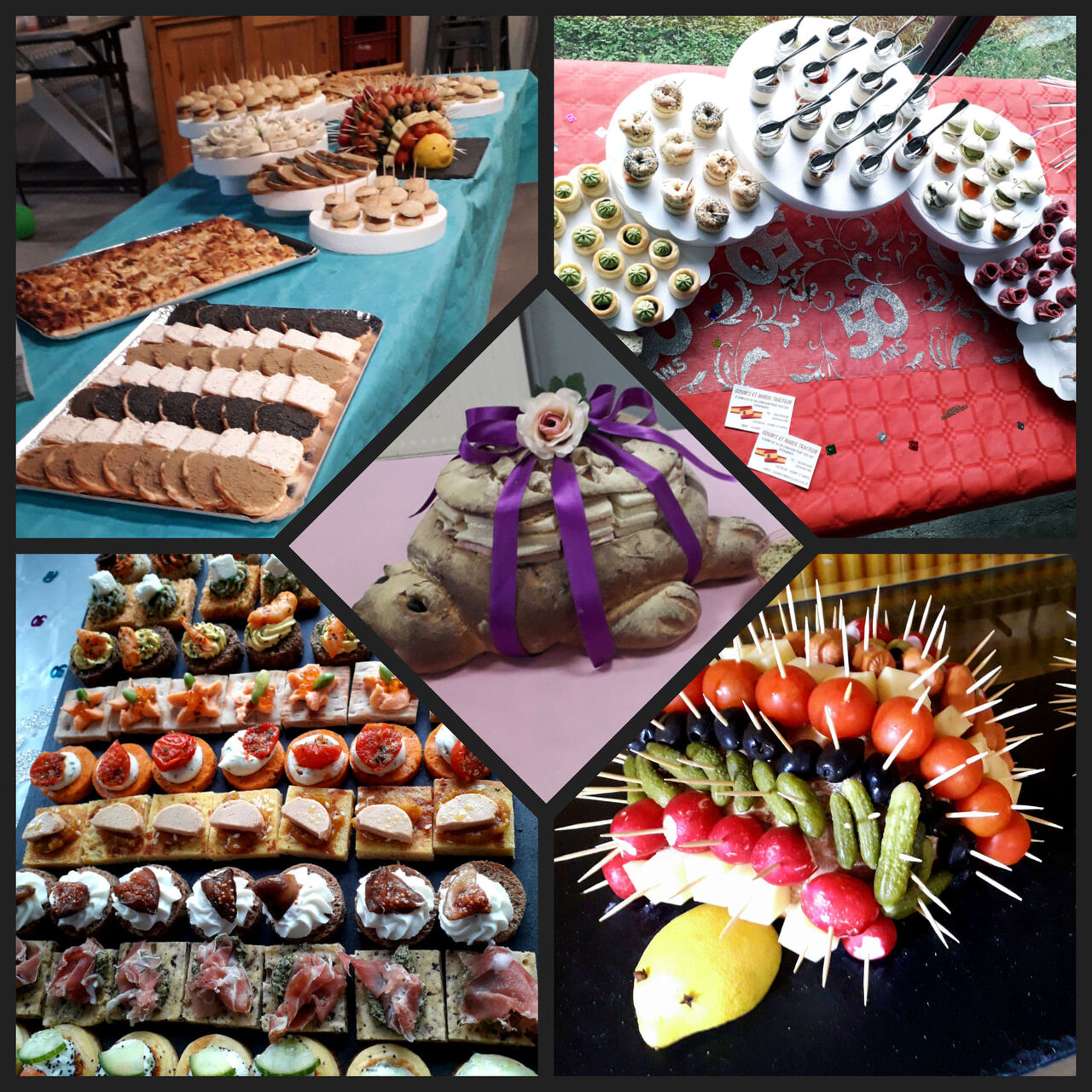 APERITIF DINATOIRE
Nous contacter car le prix dépend des produits que vous choisirez pour composer votre buffet