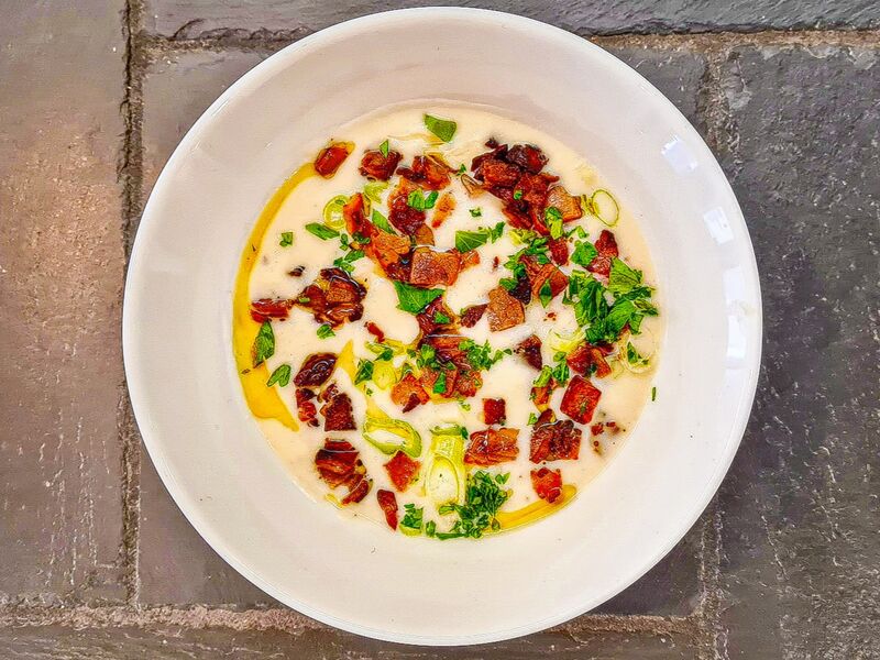 Velouté de chou-fleur et bacon grillé ?