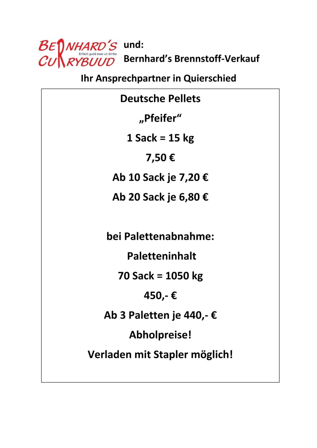 Bernhard's Brennstoffverkauf