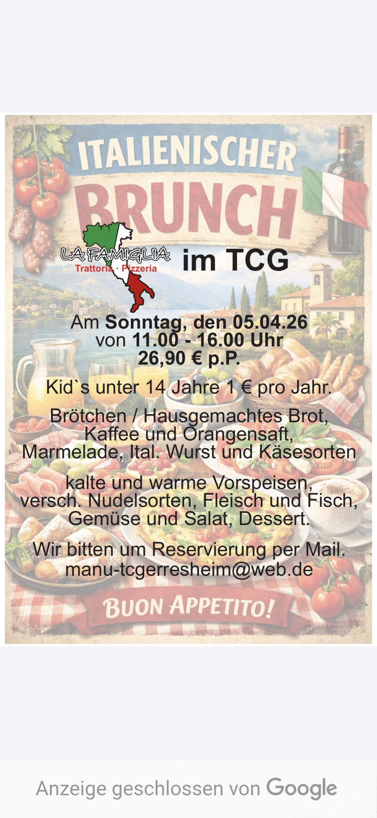 Osterbrunch am 05.04.26