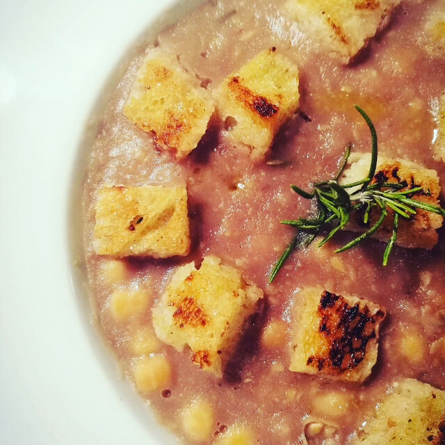 zuppa di ceci e castagne