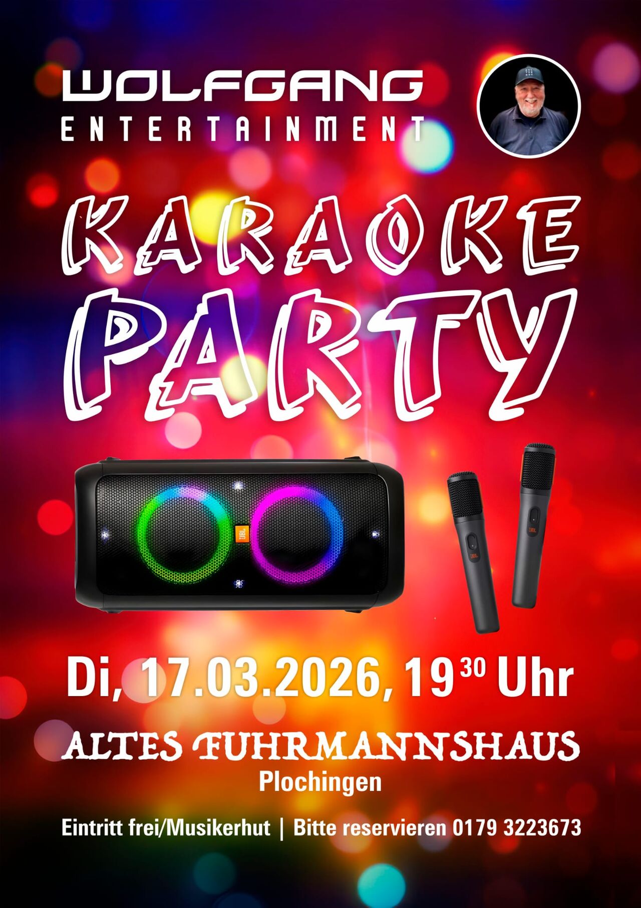 KARAOKE- PARTY: Dientag, 17.03.2026 ab 19:30 Uhr