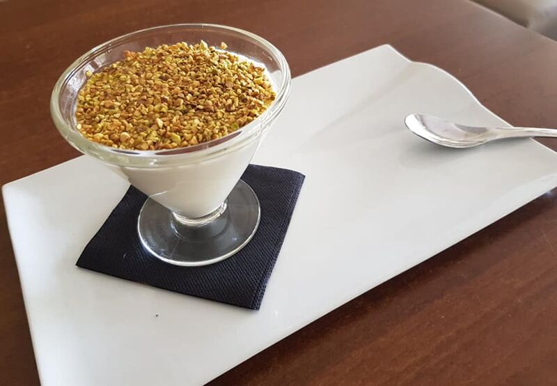 Panna cotta pistache/fleur d'oranger/eau de rose