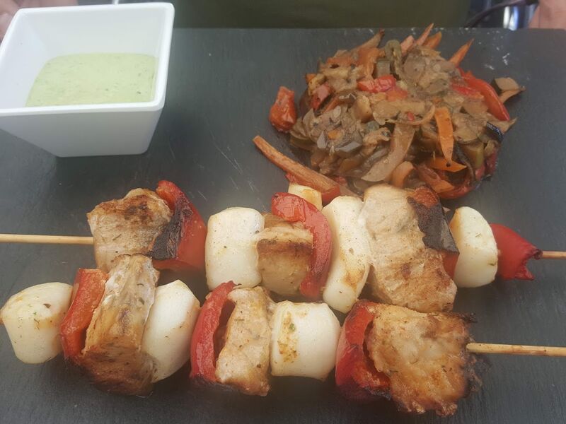 Brocheta de Pollo y Verduras