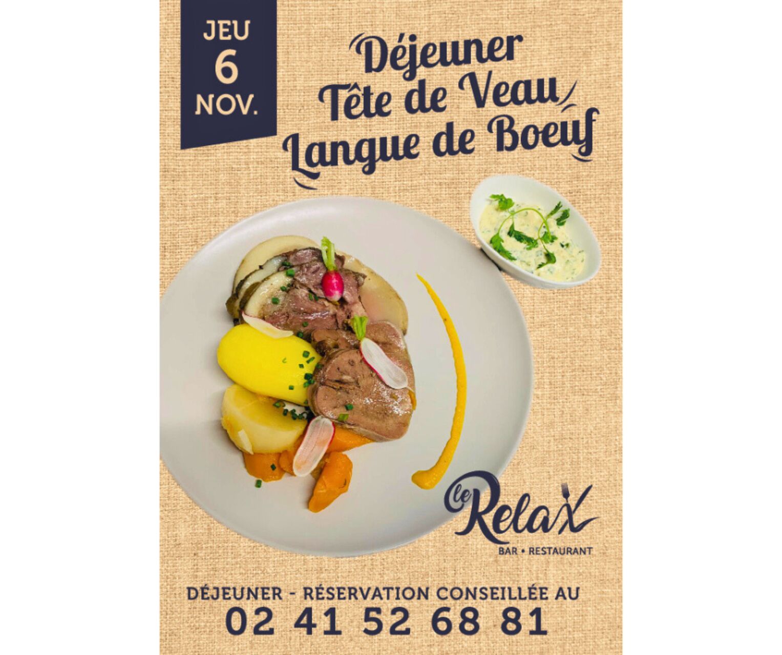 Journée Tête de veau - langue de boeuf - jeudi 6 novembre