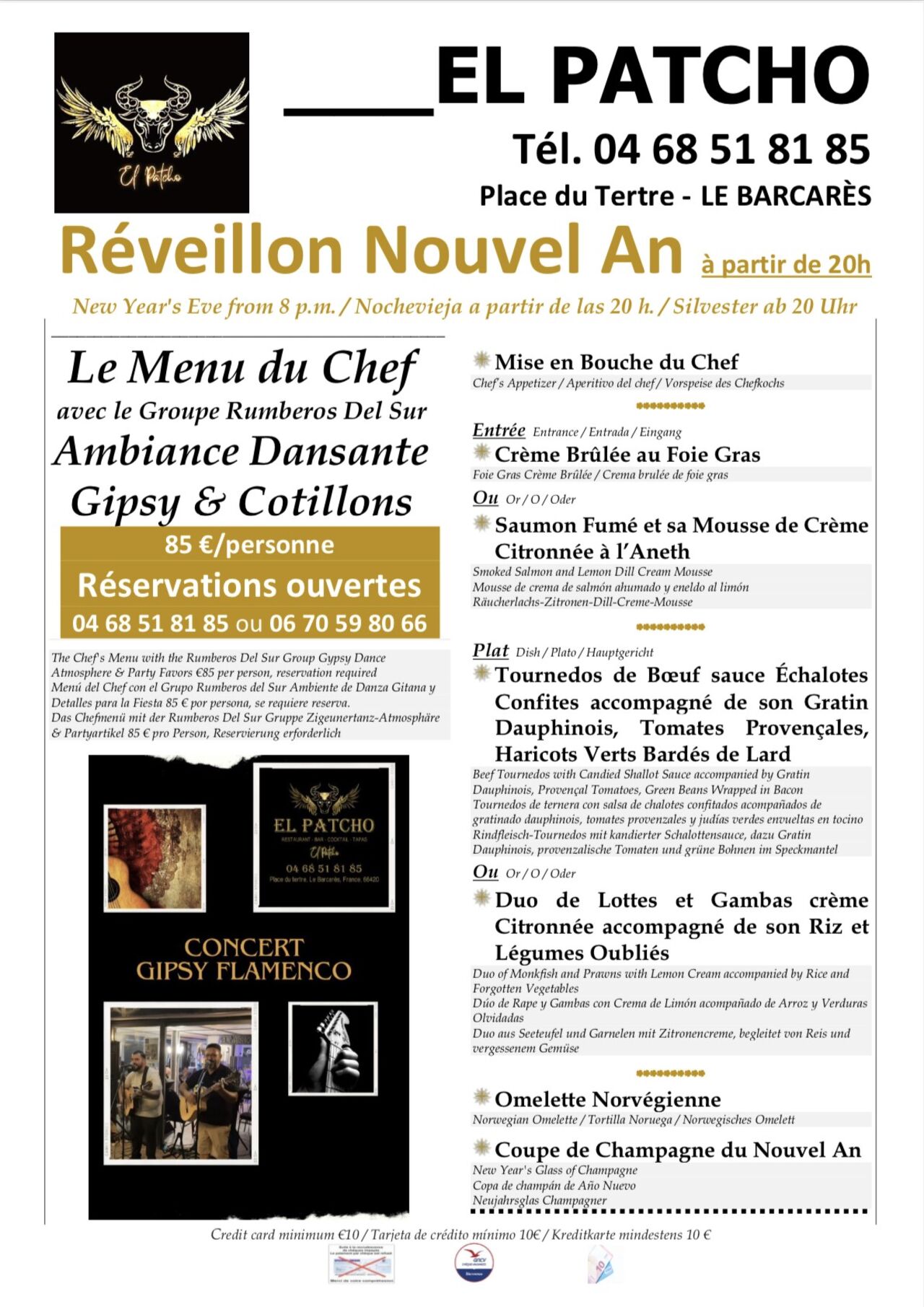 NOTRE SOIRÉE RÉVEILLON DE LA ST SYLVESTRE