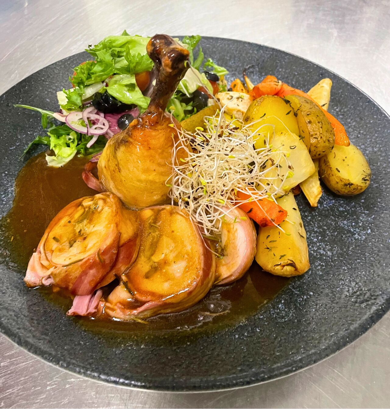 Udo faszerowane grzybami leśnymi 