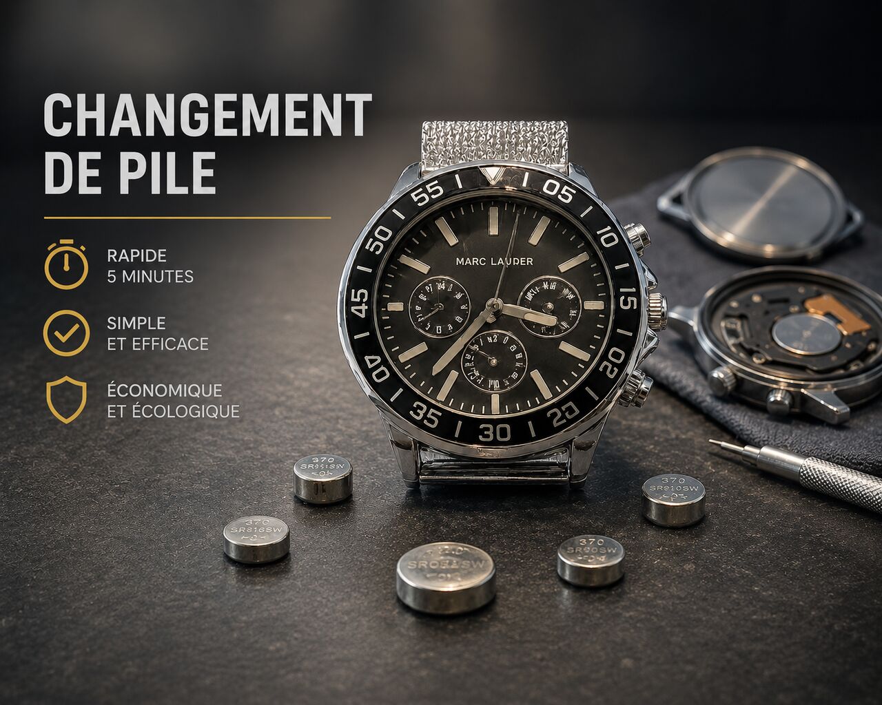 Piles montres