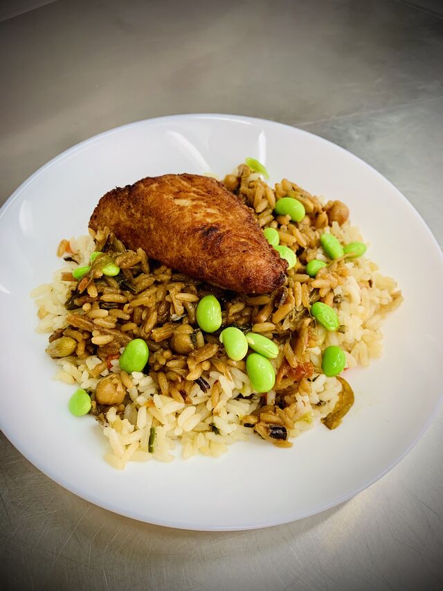 Putensteak mit Asia-Wildreis