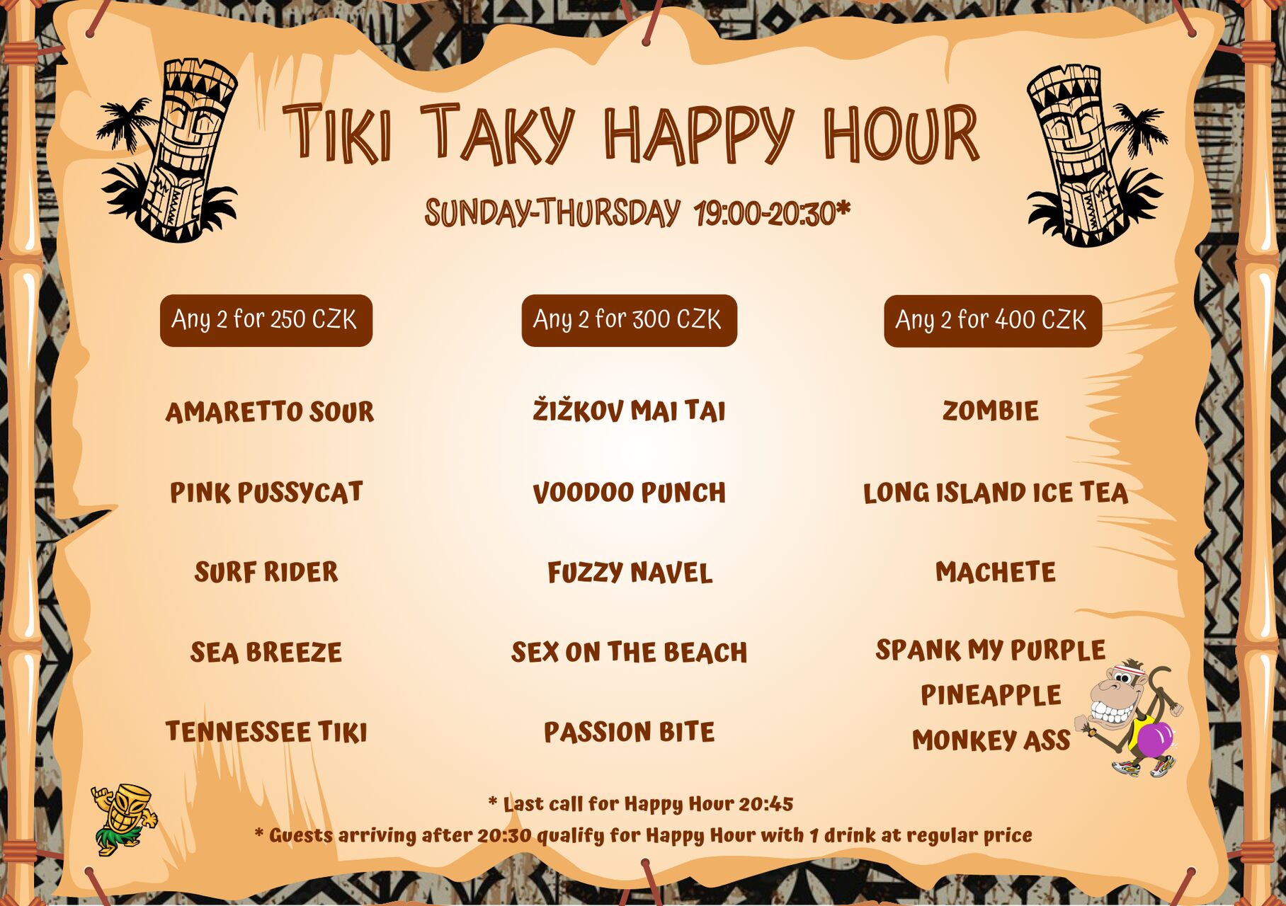 TIKI TAKY HAPPY HOUR!