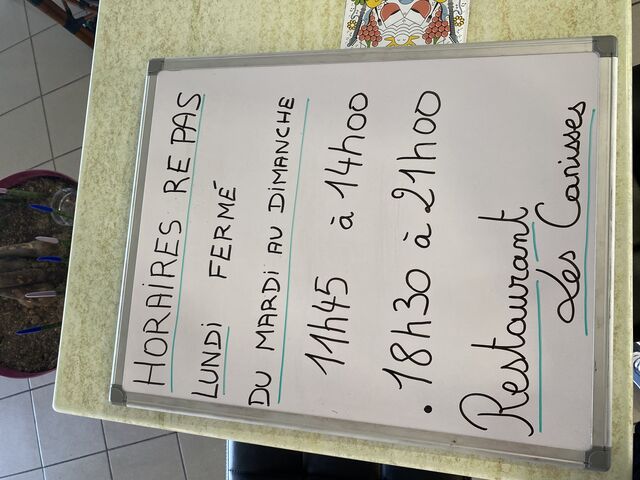 SERVICE CUISINE LES HORAIRES