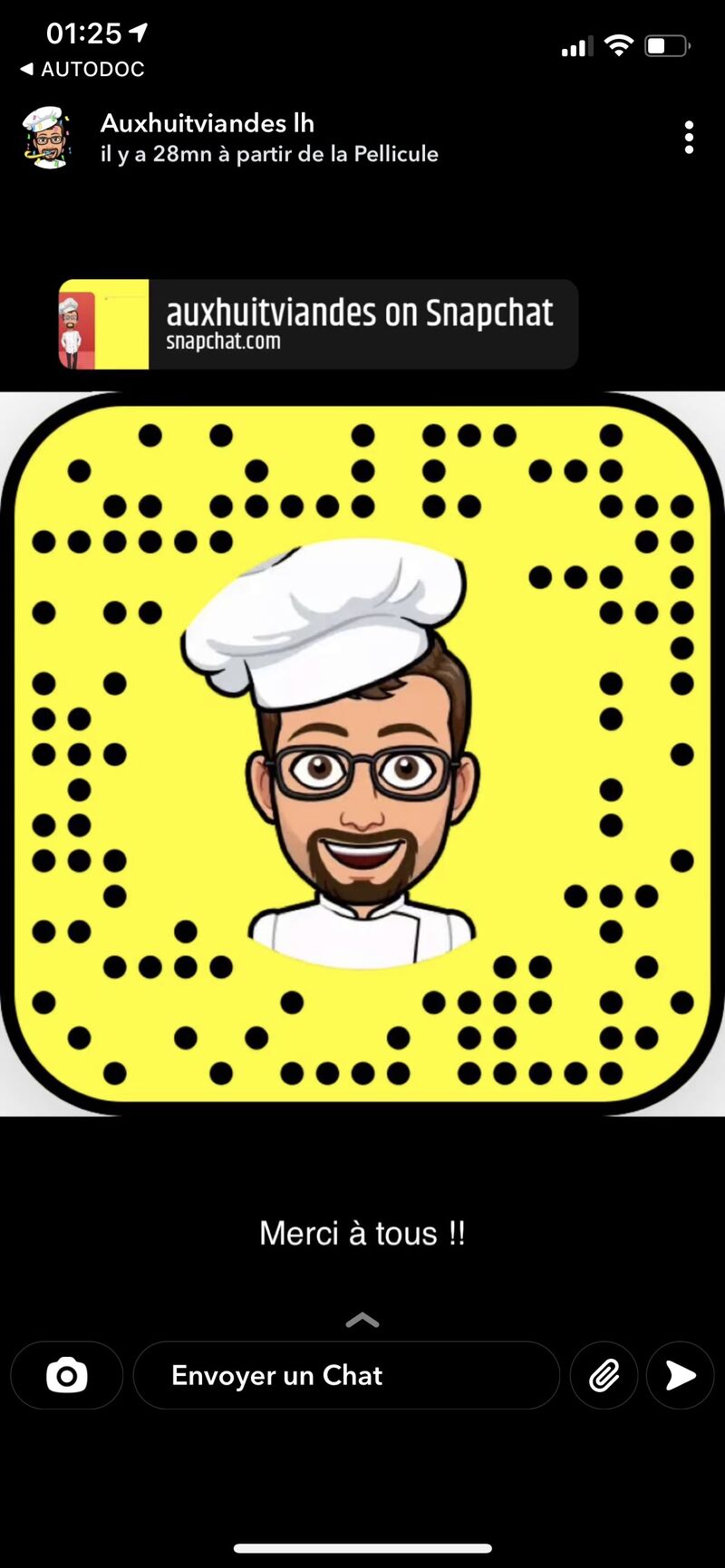 Abonnez-vous à notre compte Snap pour suivre nos nouveautés et actualités 