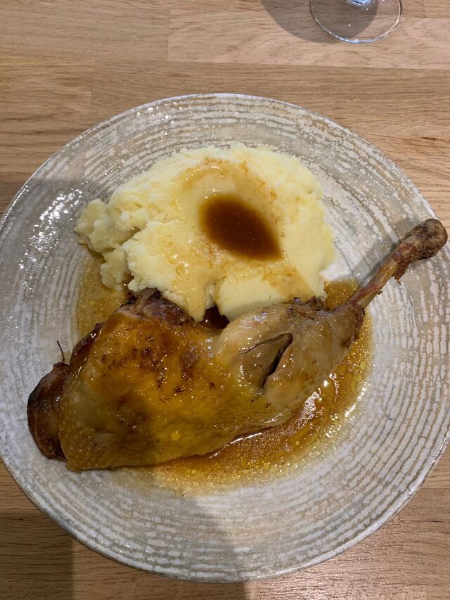 Cuisse de poulet fermière et sa purée de patate maison