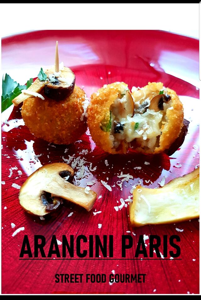 ARANCINI 3 Champignons bio🍄: Portobello Bio, Brun Bio, Panicaut bio et Vromage bio façon Parmesan😋