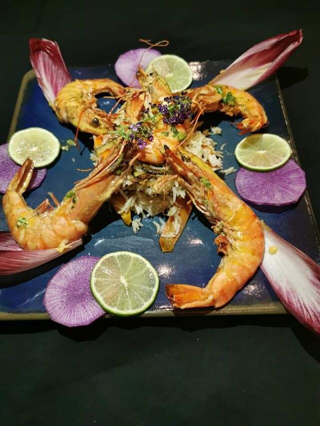 Les Gambas flambées 