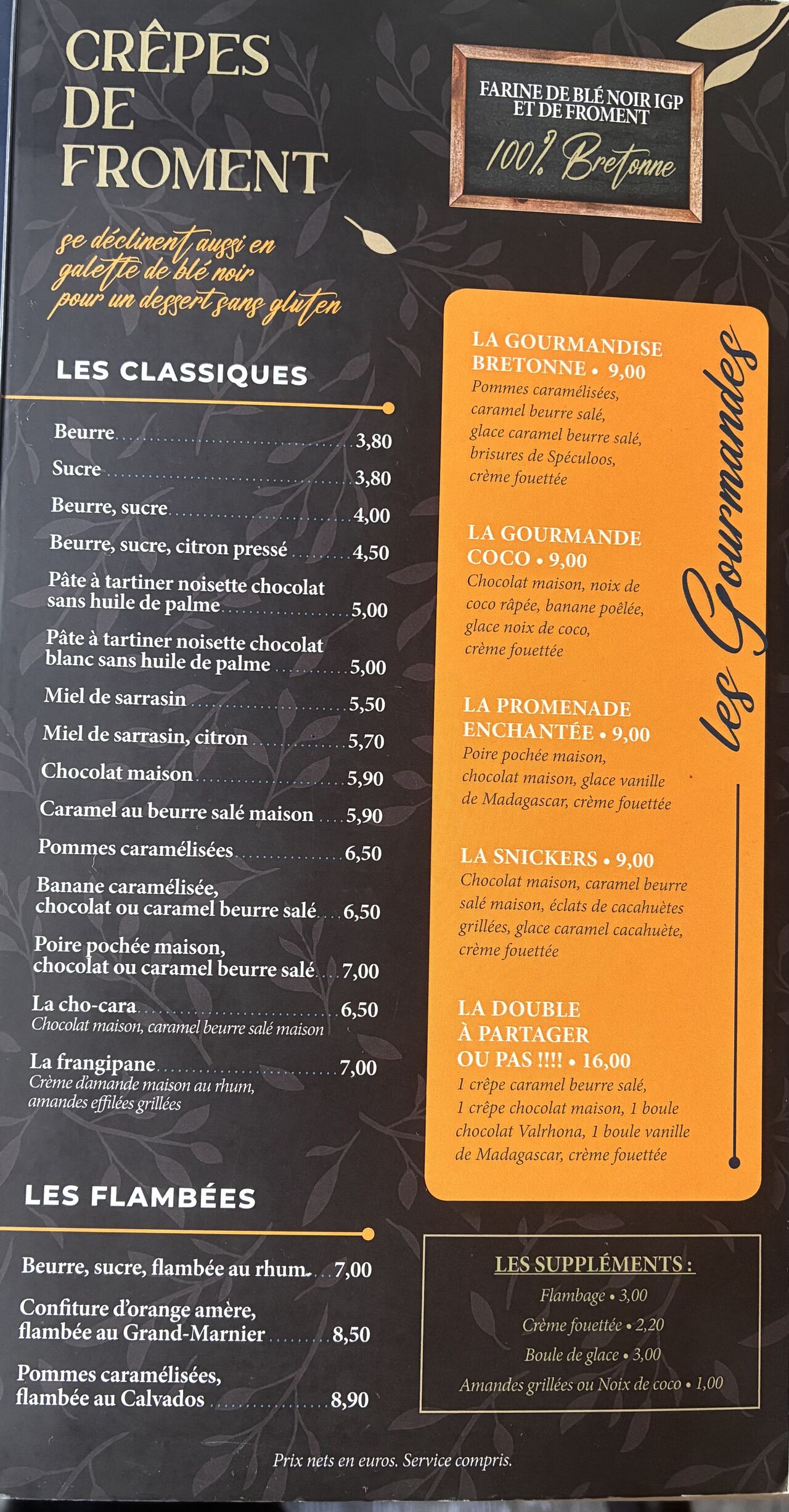 Nos crêpes de froment