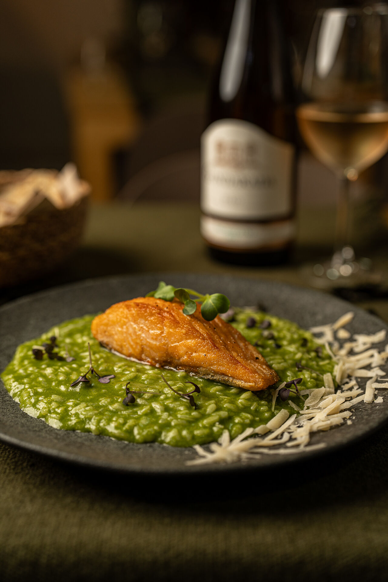 Salmão com Risotto de Coentros