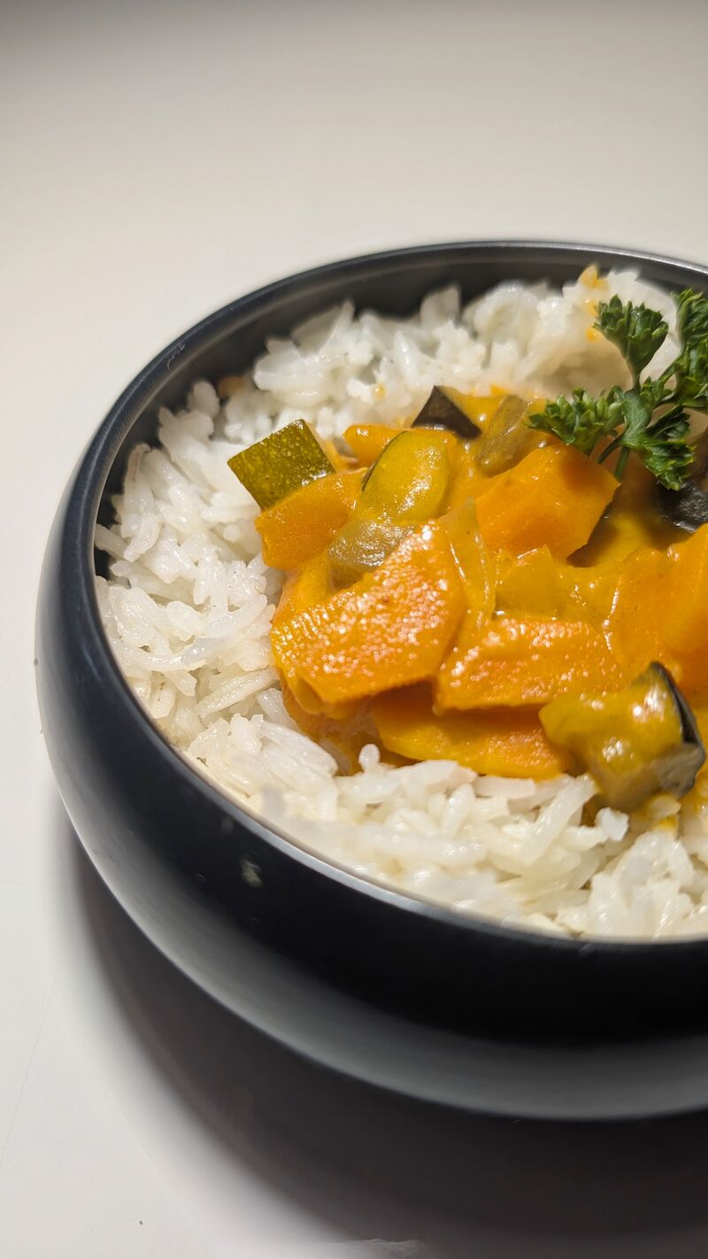 Curry de légumes au lait de coco