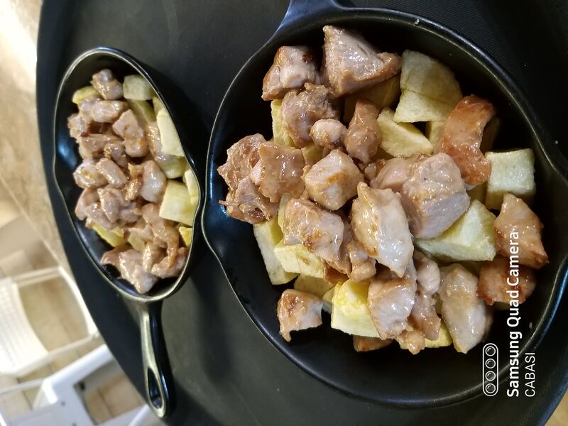 Raxo con patatas
