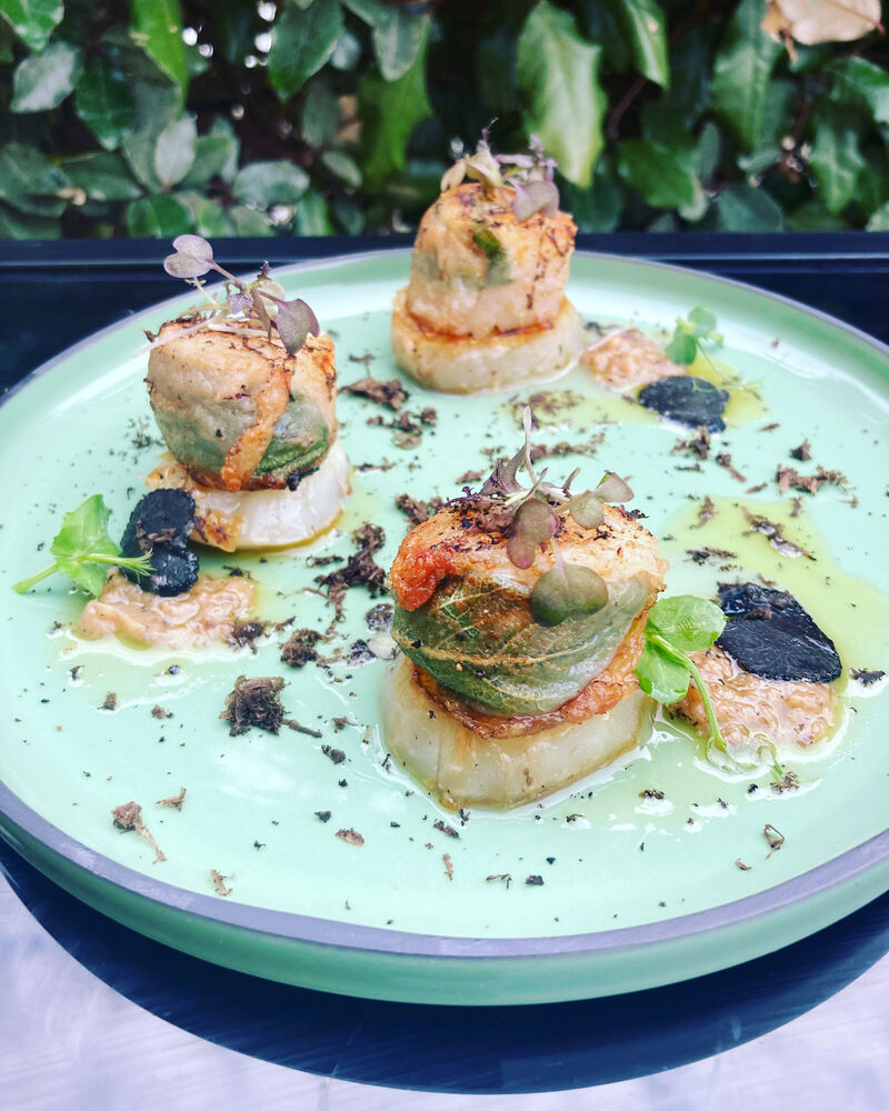 Noix Saint-Jacques, guanciale, topinambour, truffes…. 😋