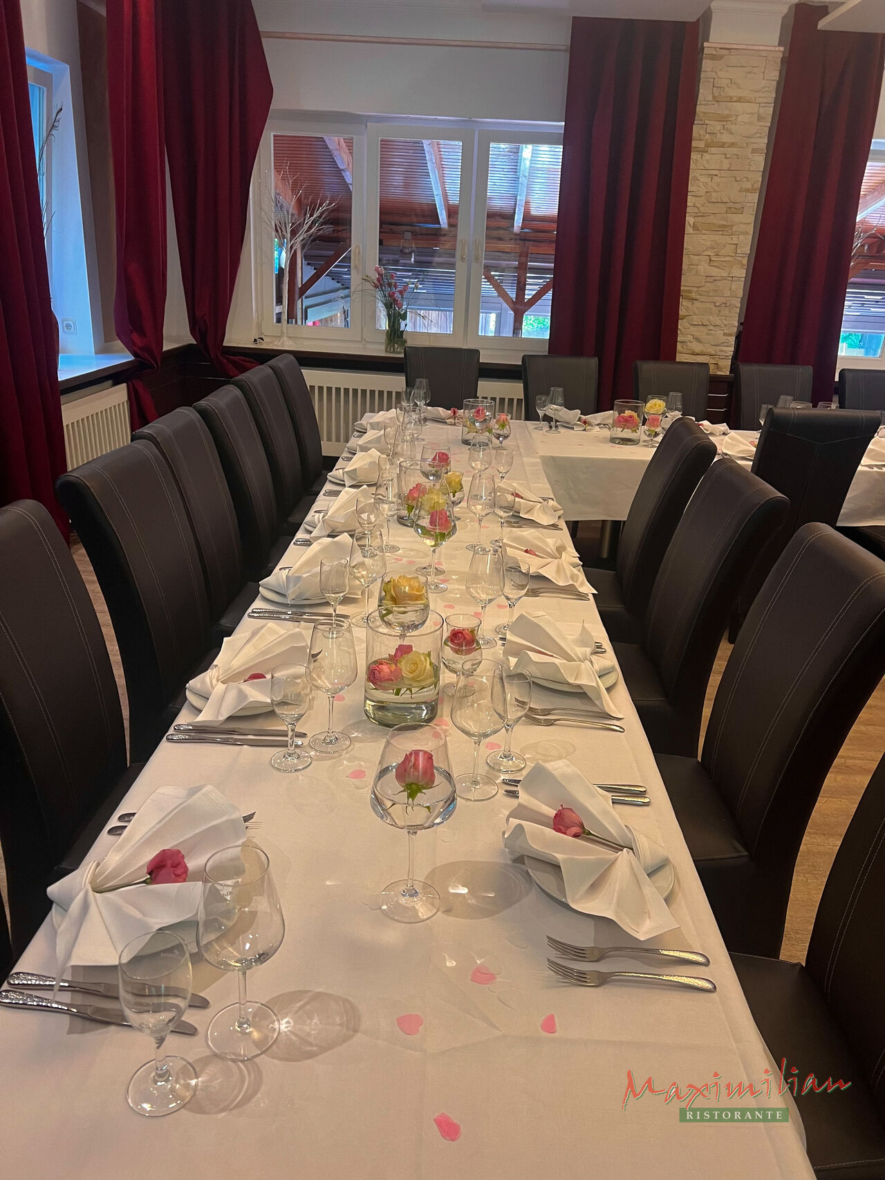 Individuelle Hochzeits-Tischdekoration