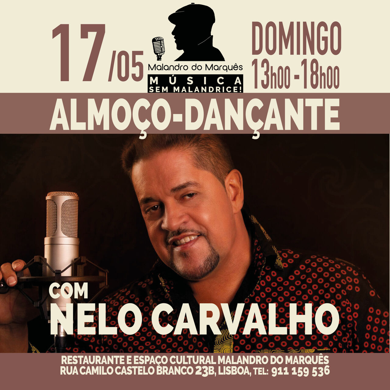 Almoço-Dançante com NELO CARVALHO