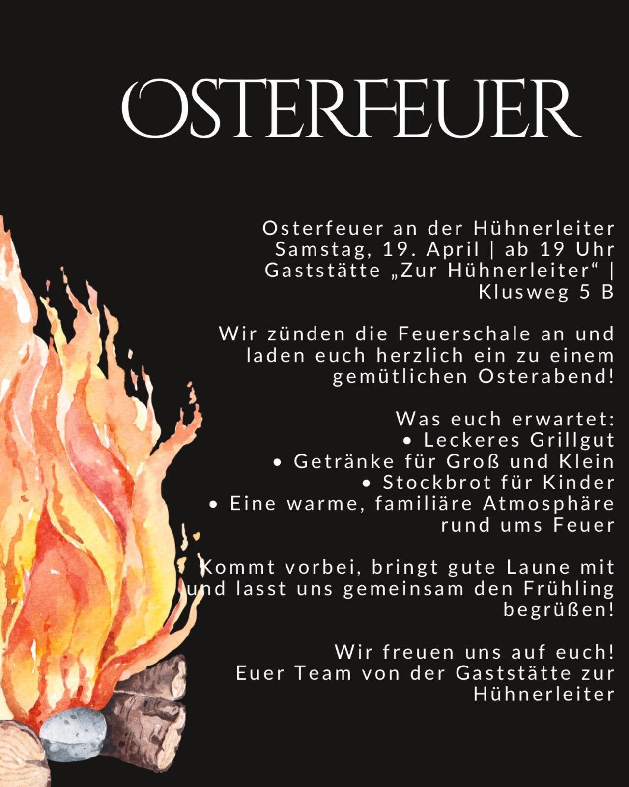 Osterfeuer / Feuerschale am 19.04.2025