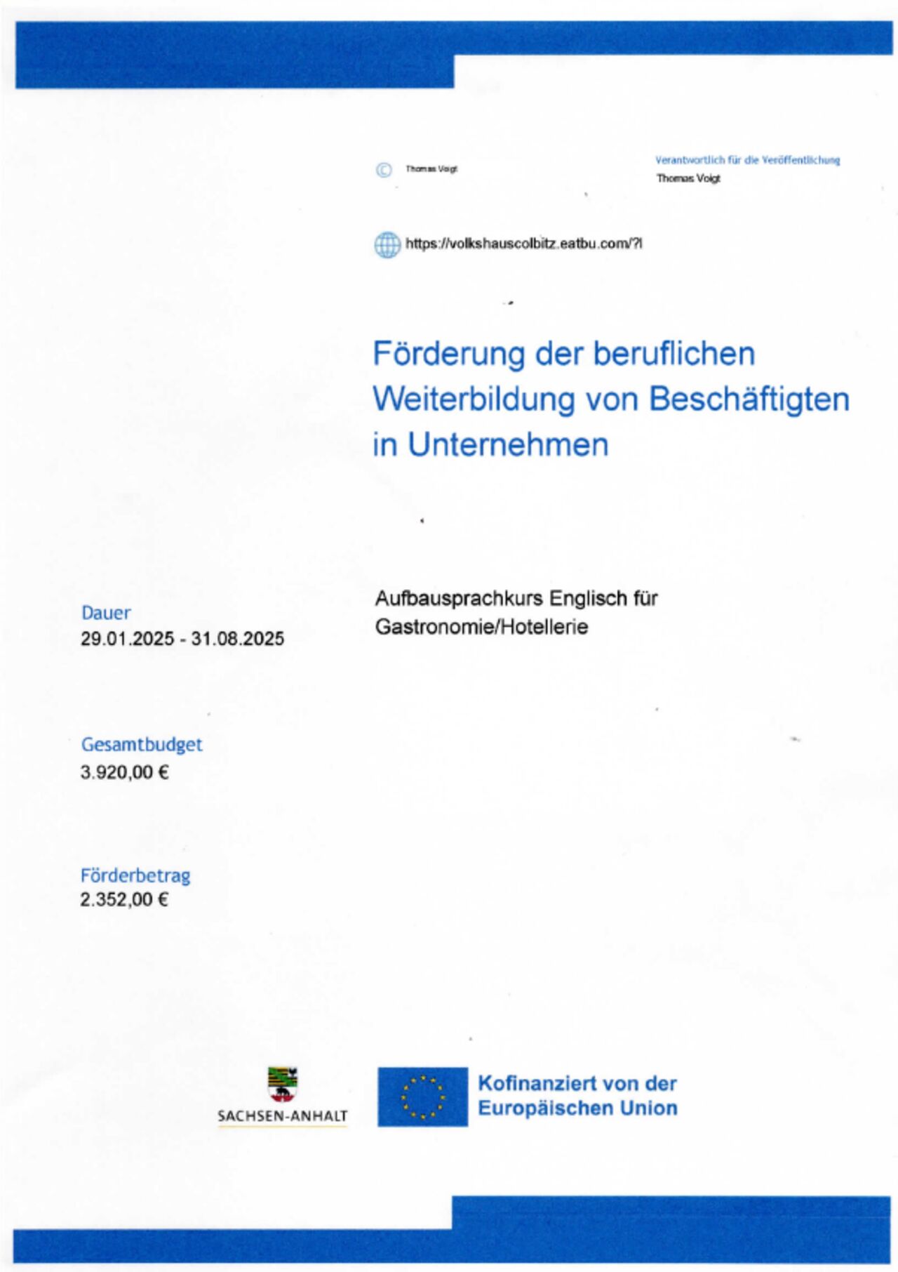 🎓 WEITERBILDUNG IM VOLKSHAUS