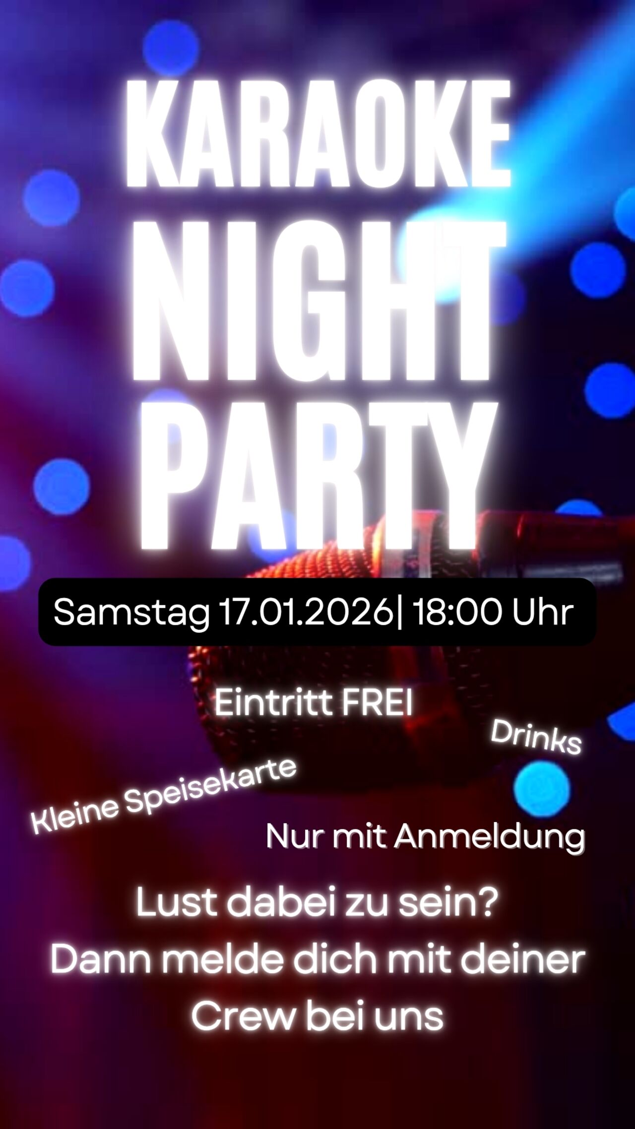 Karaoke Abend im Tasty 17.01.2026