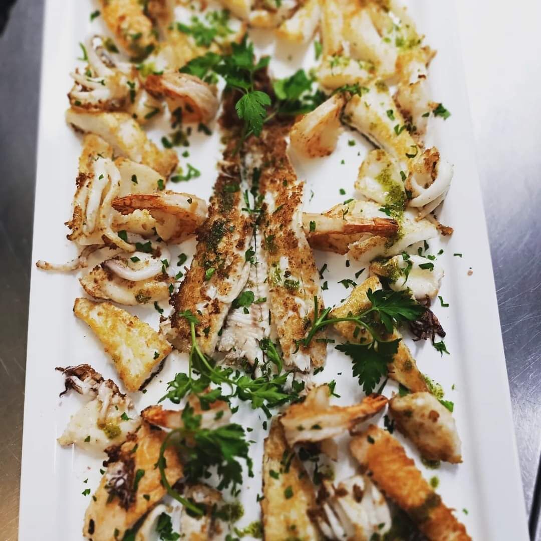 Grosse gemischten fischteller 