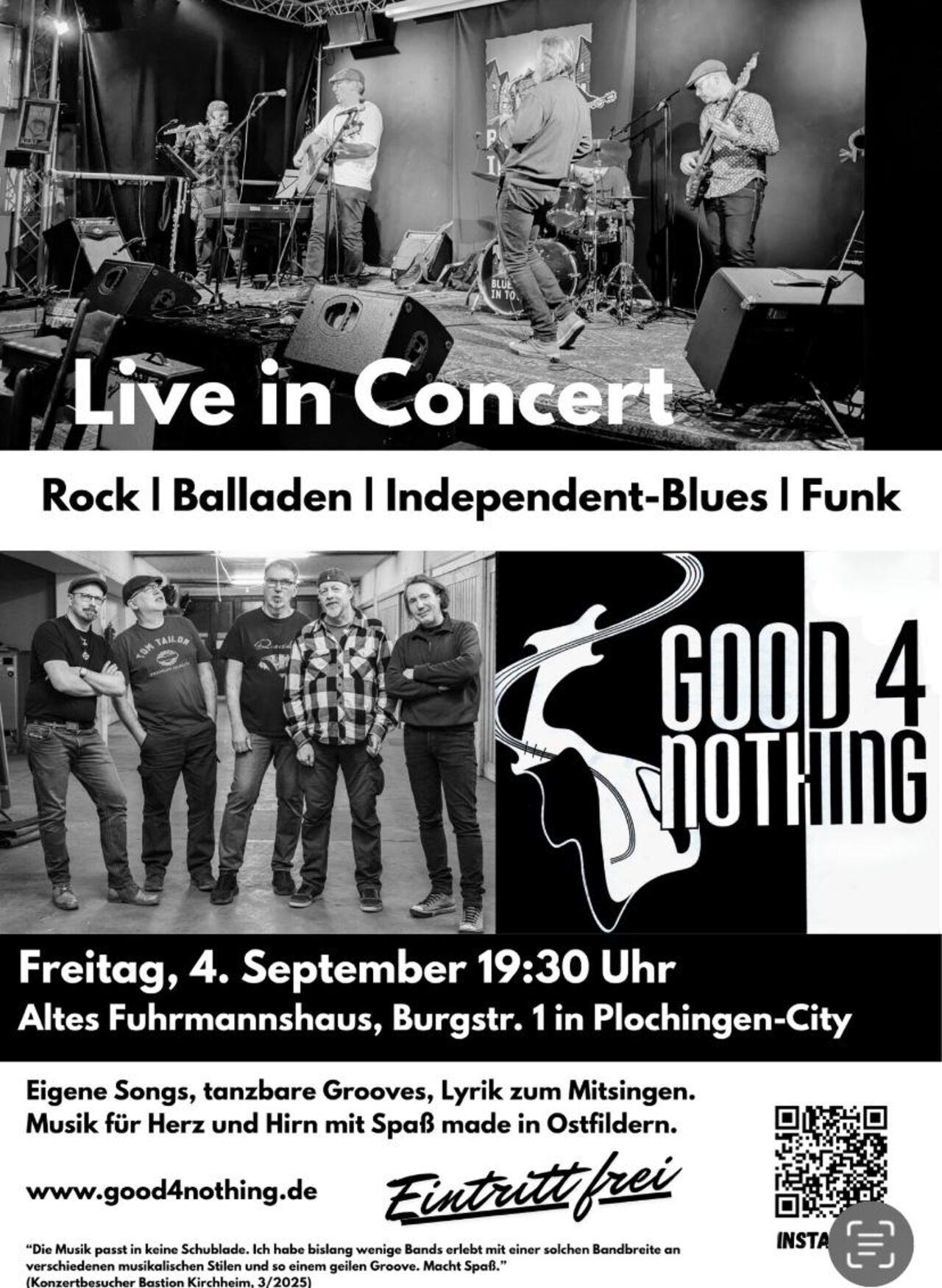 "Good 4 Nothing" am 04.09.2026