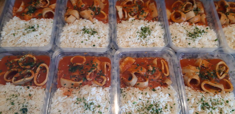 Calamar sauce armoricaine et son riz basmati