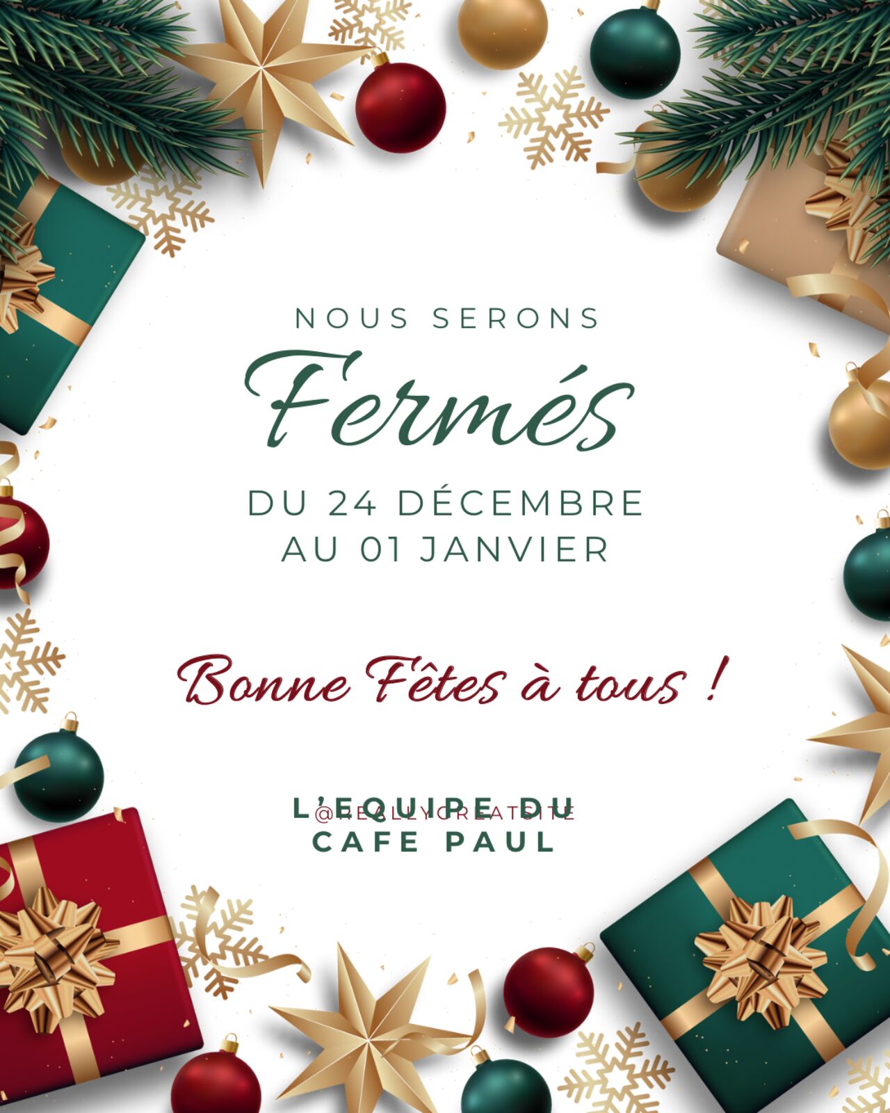 Vacances de fin d’année