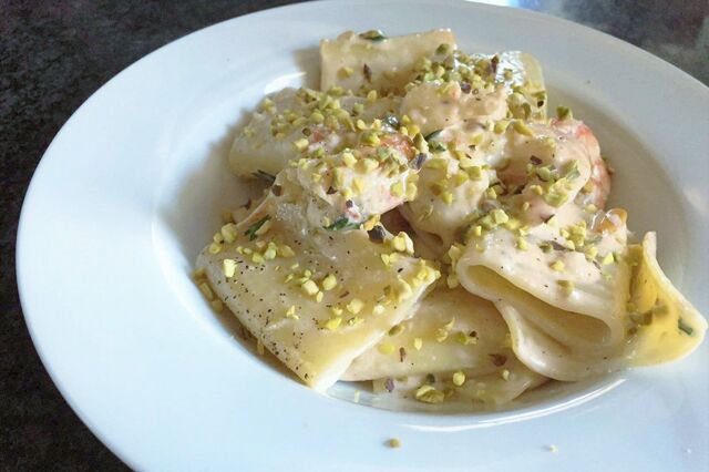 Paccheri ricotta e pistacchio