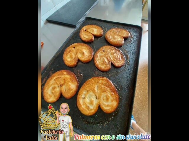 Palmeras de Hojaldre con o sin Chocolate.