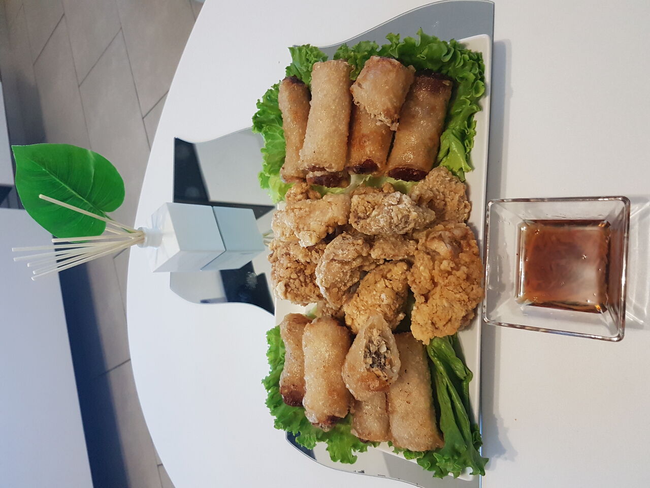 L'apéro type asiat avec nems et poulet karaage