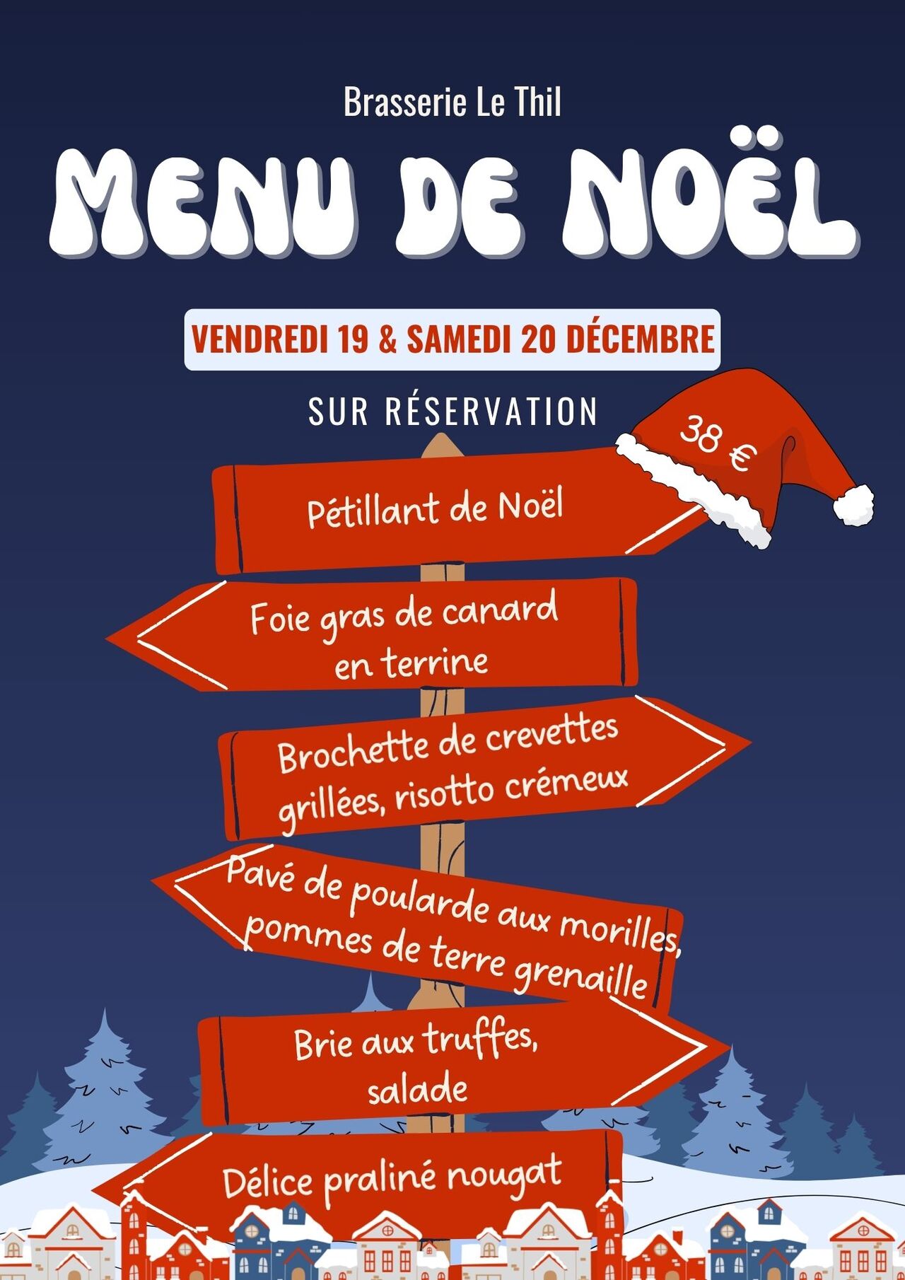 Menu de Noël 2025