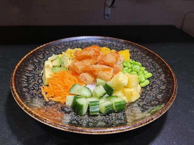 Poké Bowl tempura crevette