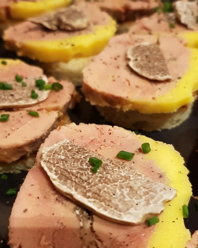 Foie gras maison, Truffe Blanche d'Alba.
