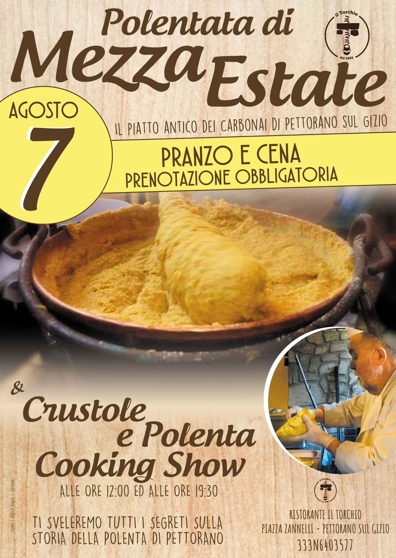 7 e 27 Agosto. Polentata Di Mezza Estate