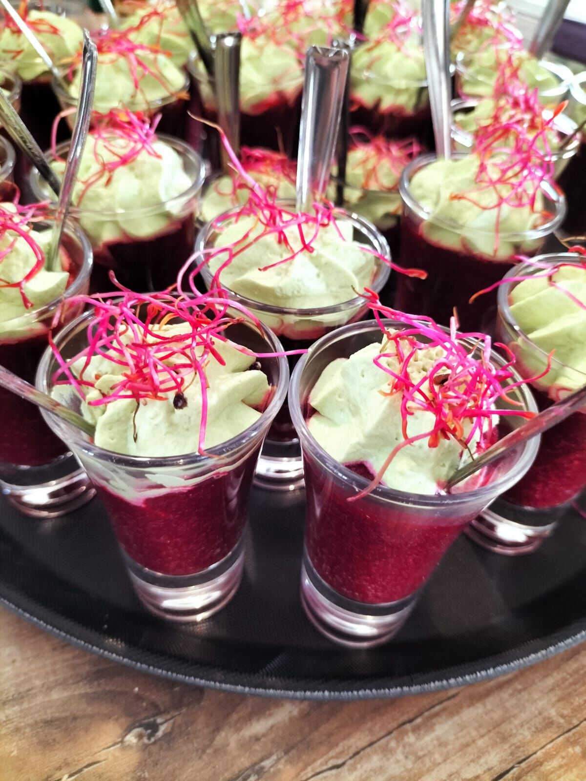 La verrine de betterave mousse au wasabi