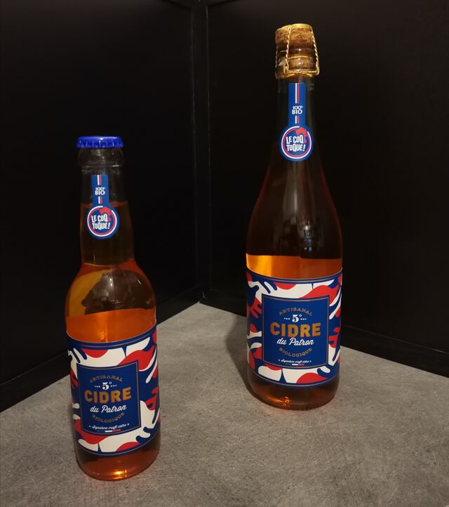 Cidre de Pomme bio 33cl=3.50€ ou 75cl=6.90€ 