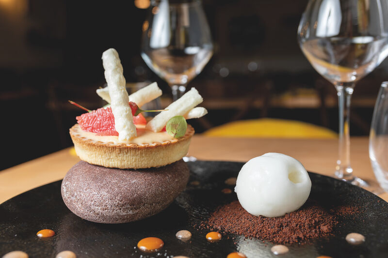 Tartelette pamplemousse meringué