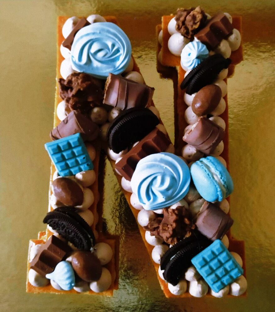 Number cake ganache Kinder 